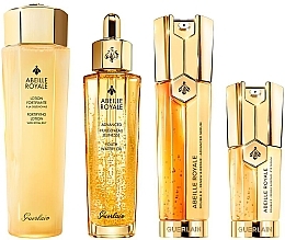 Духи, Парфюмерия, косметика Набор - Guerlain Abeille Royale Quadrilogy Travel Set (f/lot/150ml + f/oil/50ml + f/ser/50ml + eye/ser/20ml)