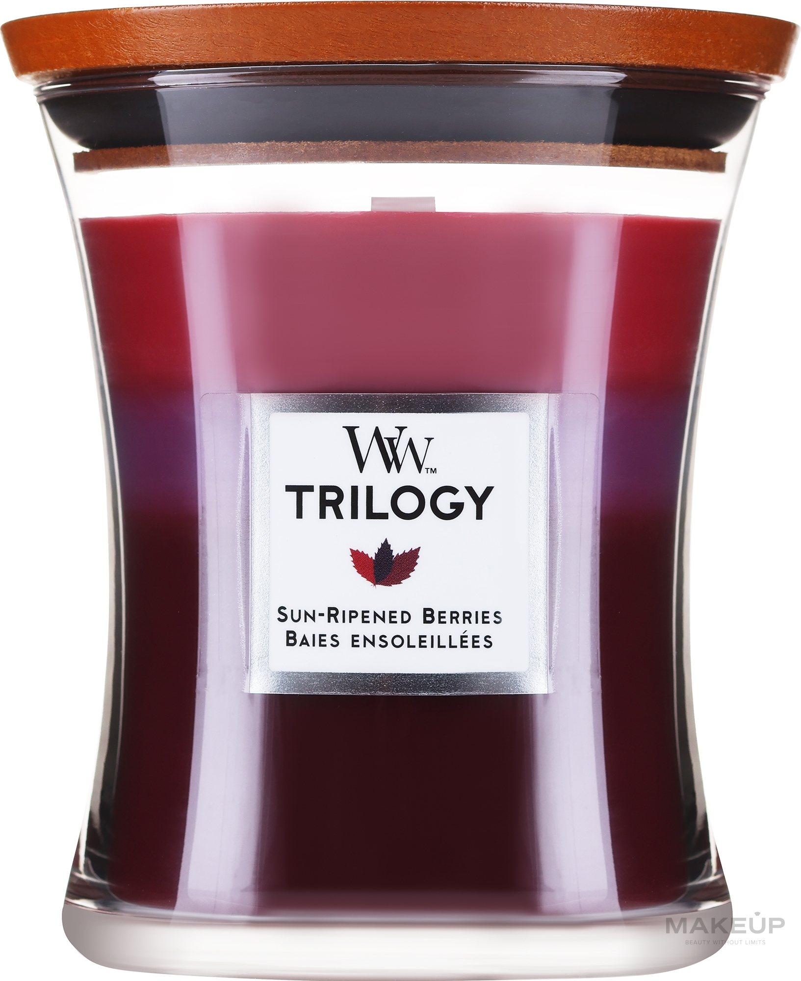 Ароматична свічка в склянці - WoodWick Hourglass Trilogy Candle Sun Ripened Berries — фото 275g