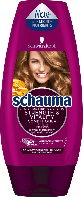 Кондиционер "Энергия питания" для тонких и ослабленных волос - Schauma Conditioner