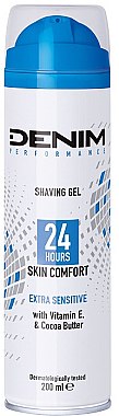 Гель для гоління, для чутливої шкіри - Denim Performance Extra Sensitive Shaving Gel — фото N1
