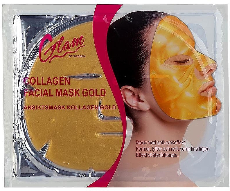 Коллагеновая маска для лица - Glam Of Sweden Collagen Facial Mask Gold — фото N1