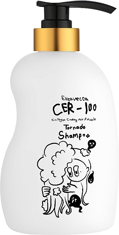 Шампунь для волос с коллагеном - Elizavecca CER-100 Collagen Coating Hair A+ Muscle Tornado Shampoo — фото N1
