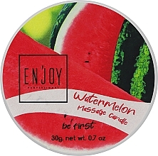 Фруктовая массажная свеча "Арбуз" - Enjoy Professional Be First Massage Candle Watermelon — фото N1
