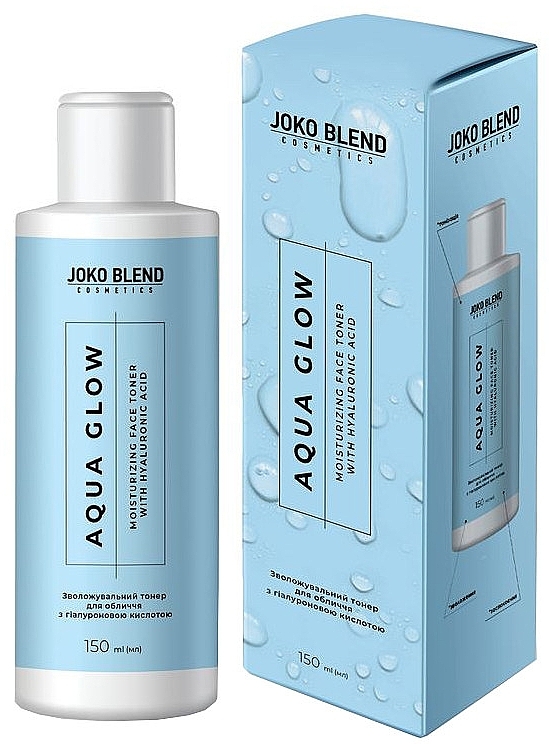 Зволожувальний тонер для обличчя з гіалуроновою кислотою - Joko Blend Aqua Glow Moisturizing Face Toner With Hyaluronic Acid — фото N1