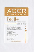 Парфумерія, косметика Зволожувальний крем для рук - Agor Allure Facile Hand Cream (пробник)