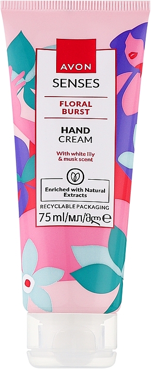 Разглаживающий крем для рук «Белая лилия» - Avon Floral Burst Hand Cream — фото N1