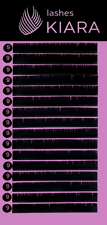 Ресницы для наращивания B 0,10 (9 mm) - Kiara Lashes  — фото N1