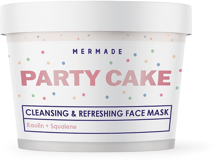 Кремовая маска для лица с каолином, скваланом и сферами - Mermade Party Cake