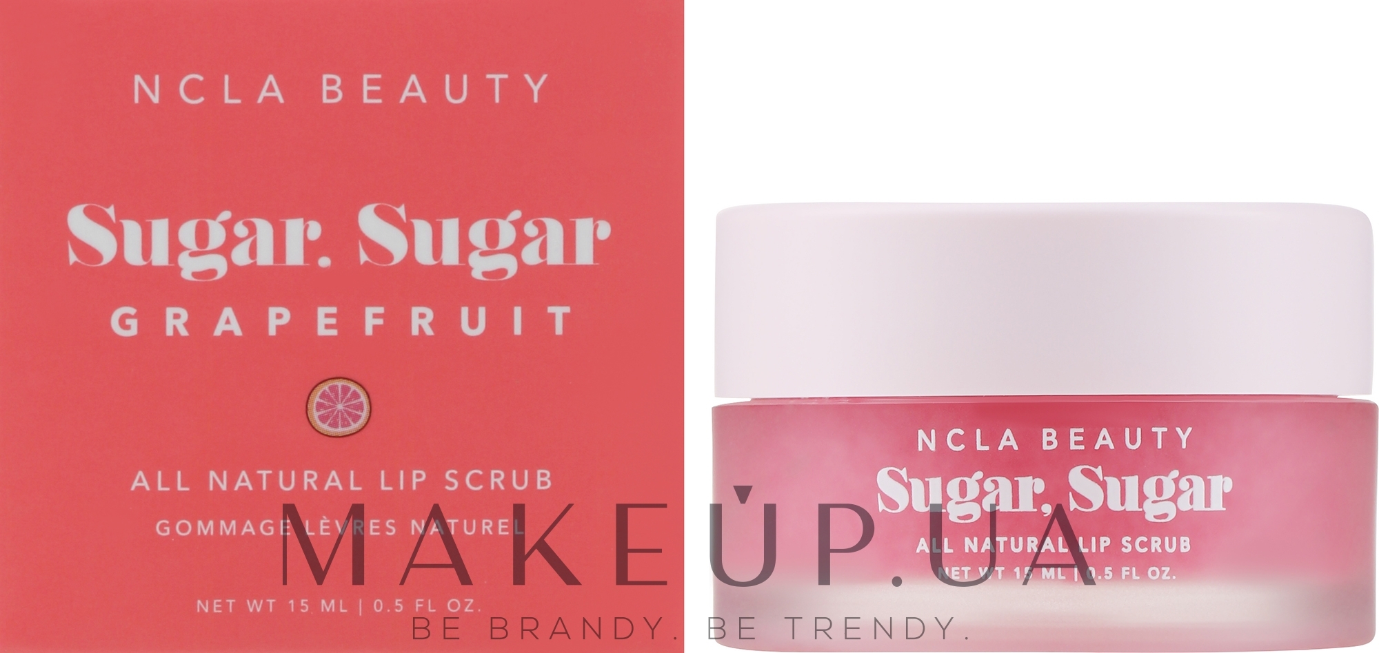 Скраб для губ "Розовый грейпфрут" - NCLA Beauty Sugar, Sugar Pink Grapefruit Lip Scrub — фото 15ml