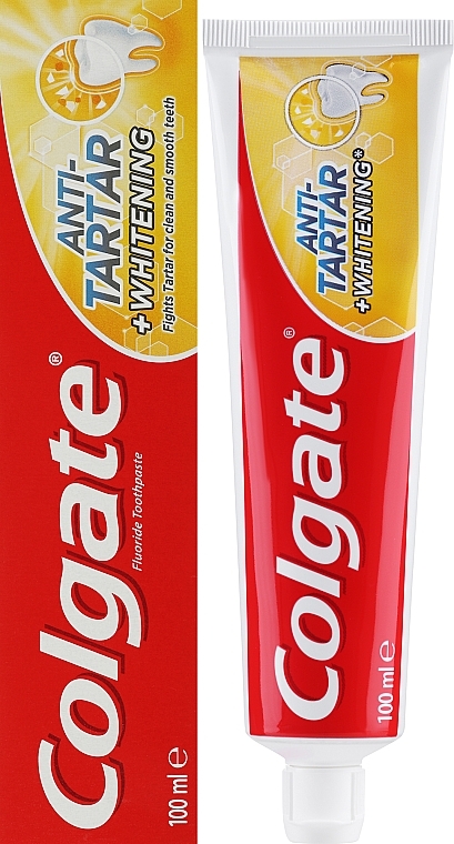Зубна паста "Проти зубного каменю + відбілювання" - Toothpaste Colgate Anti-tartar + Whitening — фото N2