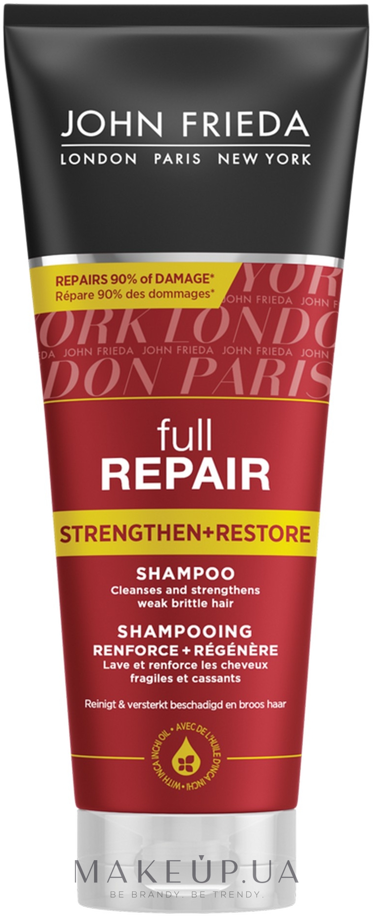 Зміцнюючий шампунь для волосся - John Frieda Full Repair Repair Strengthen & Restore Shampoo — фото 250ml