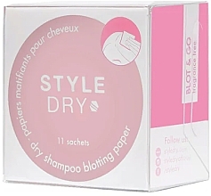Парфумерія, косметика Сухий шампунь-серветка для волосся, 11 шт. - Styledry Dry Shampoo Blotting Paper Fragrance Free