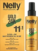 Спрей для волос "Treatment 11+1 All In One" - Nelly Professional Gold 24K Spray — фото N2