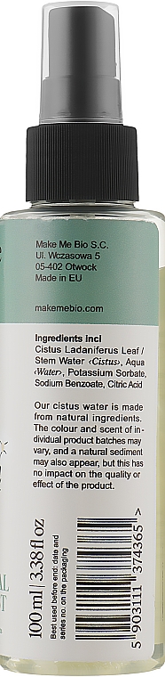 Очищувальна вода для обличчя - Make Me Bio Cistus Water — фото N2