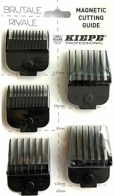 Набор насадок для машинки для стрижки, 5 шт - Kiepe Magnetic Cutting Guide — фото N1