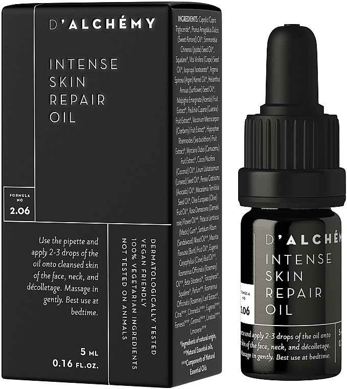 Зволожувальна олія для обличчя - D'Alchemy Intense Skin Repair Oil — фото N1