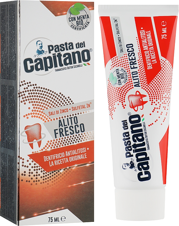 Зубна паста "Свіжий подих" - Pasta Del Capitano Dentifricio Alito Fresco — фото N1