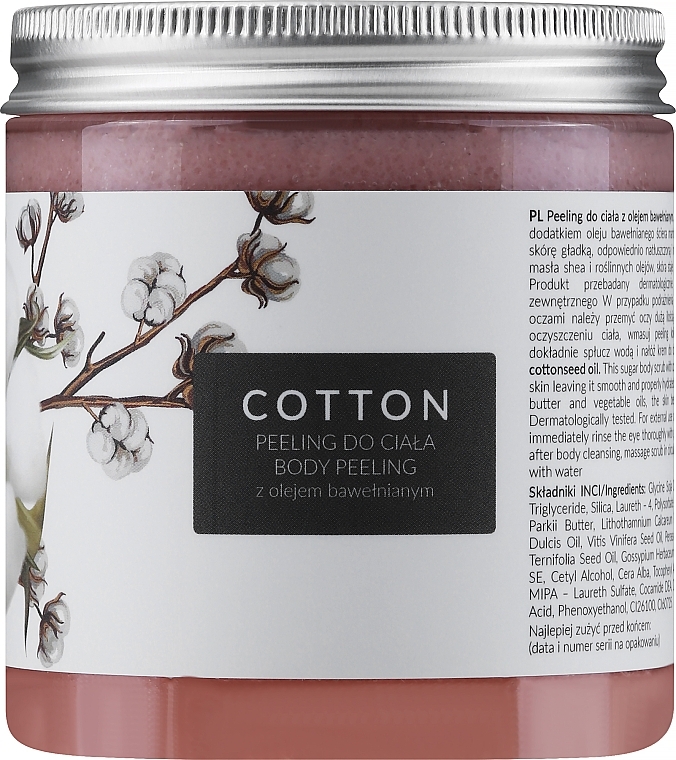 Пілінг для тіла з бавовняною олією - Scandia Cosmetics Cotton Body Peeling — фото N1