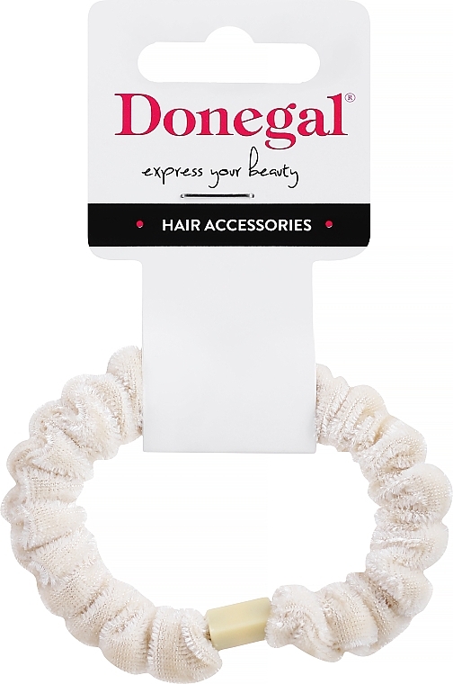 Резинка для волос FA-5679+2, кремовая - Donegal — фото N1