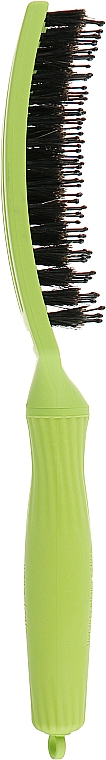 Щетка для волос изогнутая продувная с комбинированной щетиной - Olivia Garden Fingerbrush Tropical Lime — фото N3