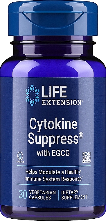Пищевые добавки для укрепления иммунитета - Life Extension Cytokine Suppress With EGCG — фото N1