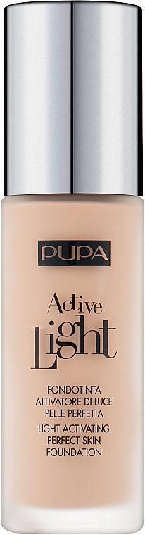 УЦІНКА Тональний крем для обличчя з ефектом природного сяйва - Pupa Active Light SPF10 * — фото N1