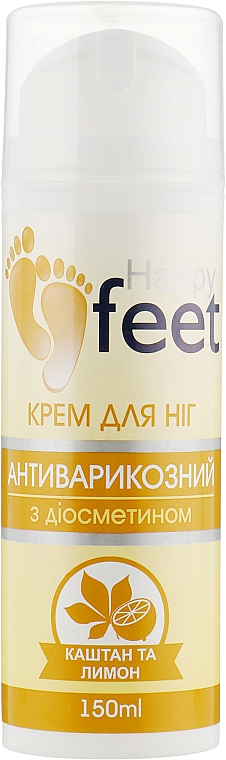 Крем для ніг з діосміном "Антиварикозний" - Happy Feet — фото N1