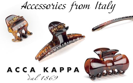 Краб для волос, черный, средний - Acca Kappa Hair Clips — фото N2