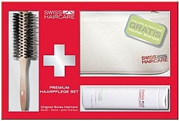 Духи, Парфюмерия, косметика Набор - Swiss Haircare Premium Haaprflege W3ks Set II (sh/200ml + brush + bag)