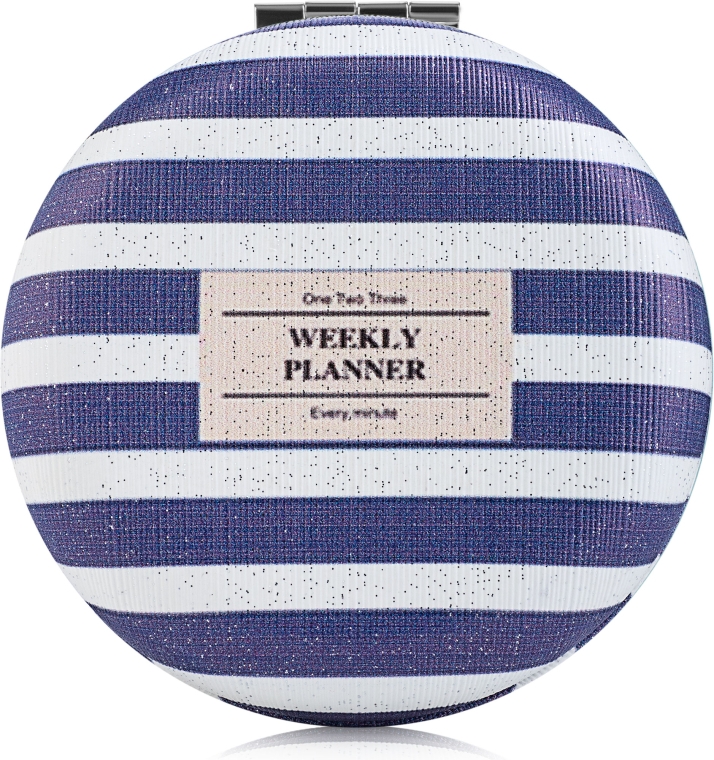 Дзеркало косметичне "Weekly Planner", фіолетово-біле - SPL — фото N2