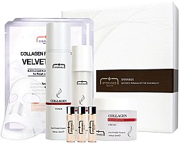 Духи, Парфюмерия, косметика Набор - Sferangs Collagen Recharging Set (toner/120ml + serum/40ml + cr/50ml + 3xampoule/2.5ml + mask)