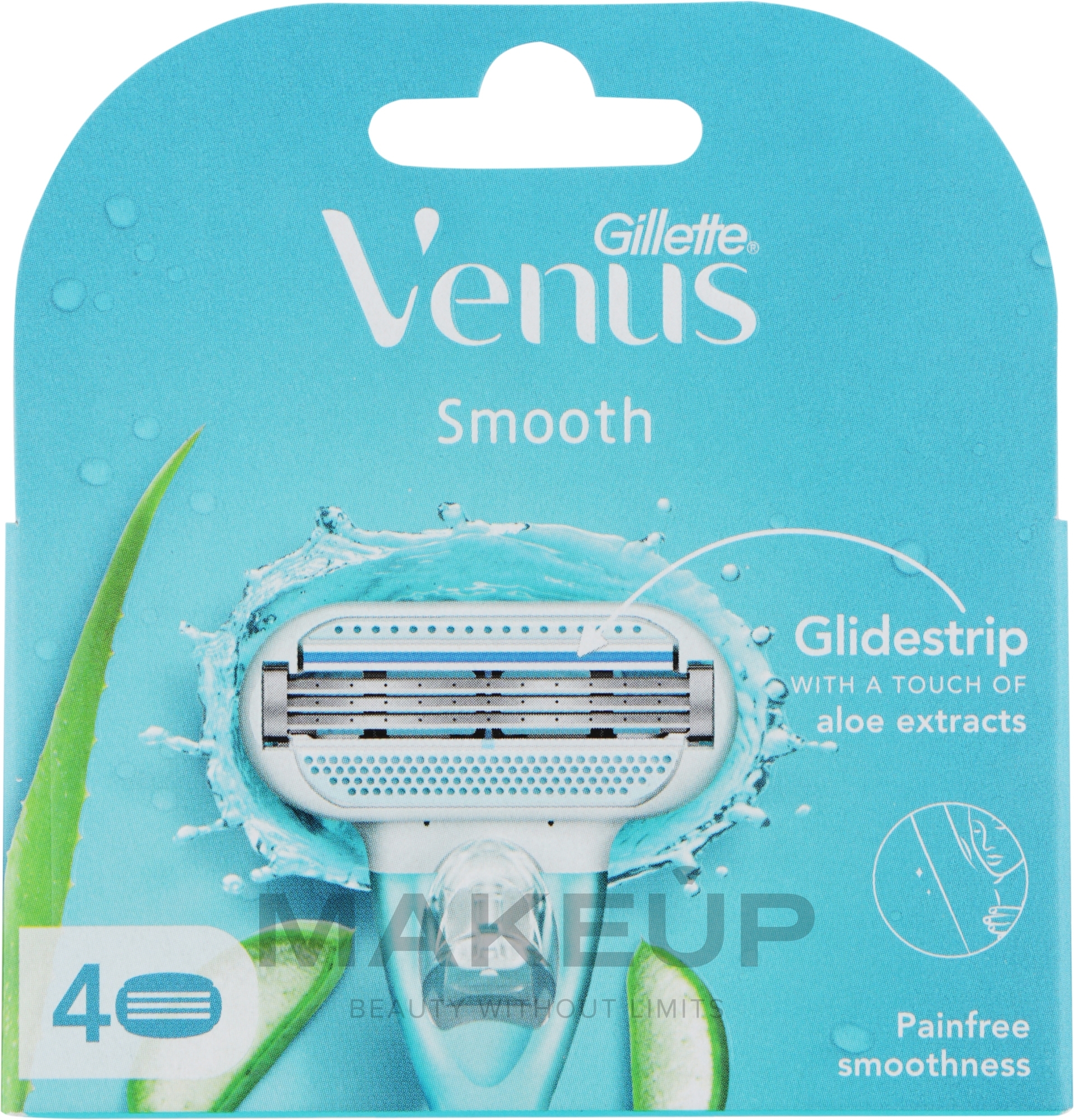 Сменные кассеты для бритья, 4 шт. - Gillette Venus Smooth  — фото 4шт
