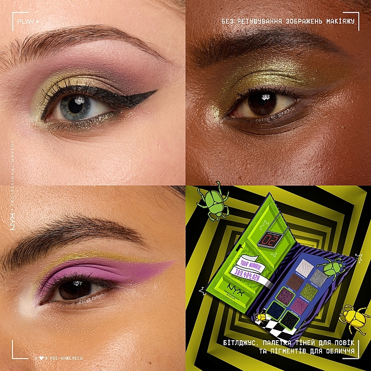 Палетка для макіяжу - NYX Professional Makeup Beetlejuice Color Palette — фото N4