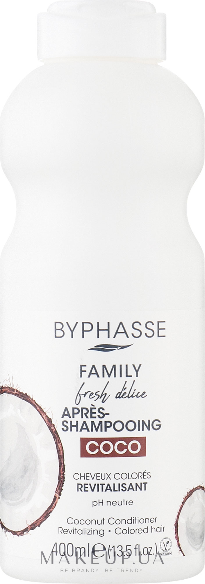 Кондиционер для окрашенных волос с кокосом - Byphasse Family Fresh Delice Conditioner — фото 400ml