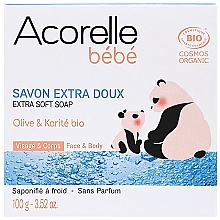 Детское мыло с оливковым маслом и маслом ши - Acorelle Baby Soap Extra Soft — фото N1