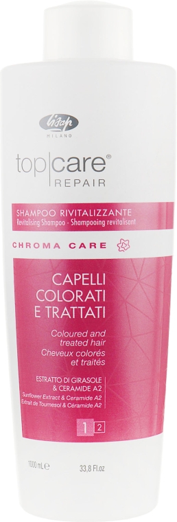 Оживляющий шампунь - Lisap Top Care Repair Chroma Care Revitalising Shampoo  — фото N3