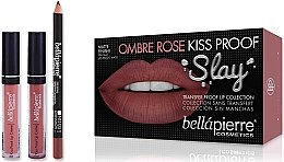 Духи, Парфюмерия, косметика Набор - Bellapierre Ombre Rose Kiss Proof Slay Kit (lip/liner/1.5g + lip/cr/2x3.8ml)