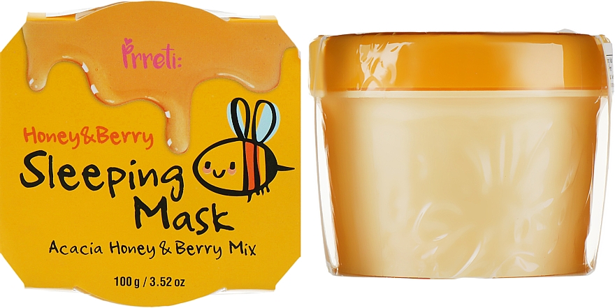 Живильна нічна маска з медом акації і лісовими ягодами - Prreti Honey & Berry Sleeping Mask — фото N1