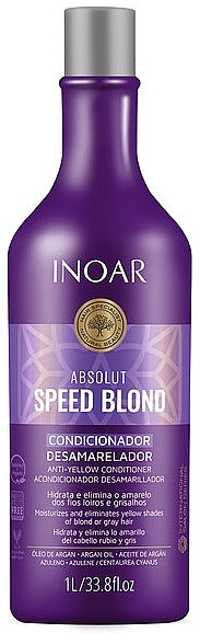 Кондиціонер проти жовтизни волосся - Inoar Absolut Speed Blond Anti-Yellow Conditioner — фото N1
