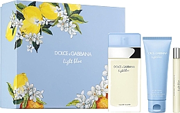 Парфумерія, косметика Dolce&Gabbana Light Blue - Набір (edt/100ml + b/cr/75ml + edt/10ml)