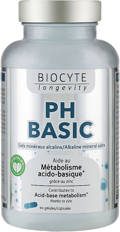 Вітаміни для кислотно-лужного балансу - Biocyte Longevity PH Basic — фото N1
