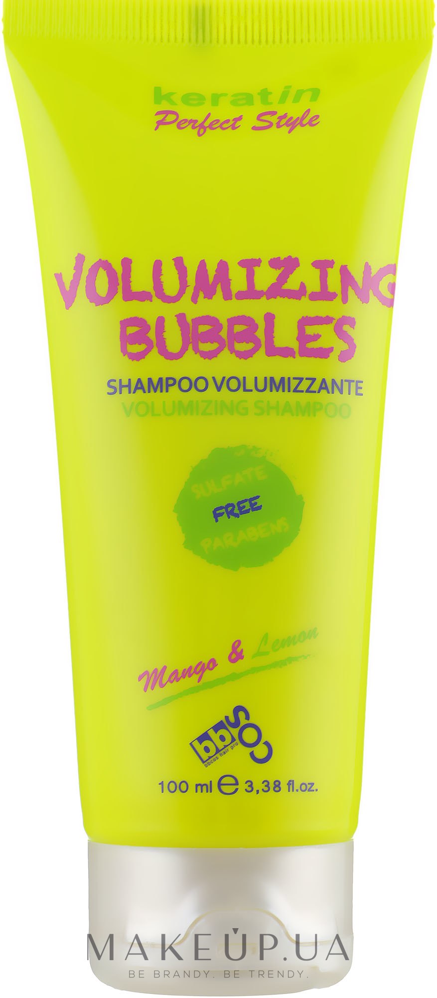 Шампунь для очищення та надання об'єму - BBcos Keratin Perfect Style Volumizing Bubbles Shampoo — фото 100ml