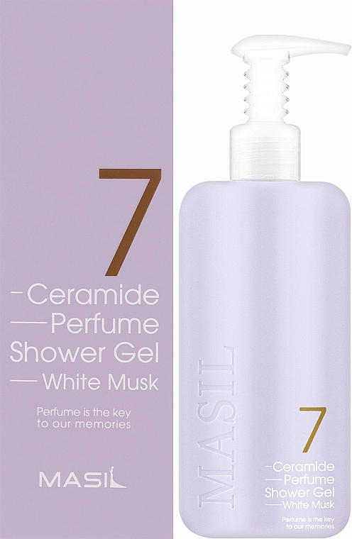 Гель для душу з ароматом жасмину та мускусу - Masil 7 Ceramide Perfume Shower Gel White Musk — фото N2