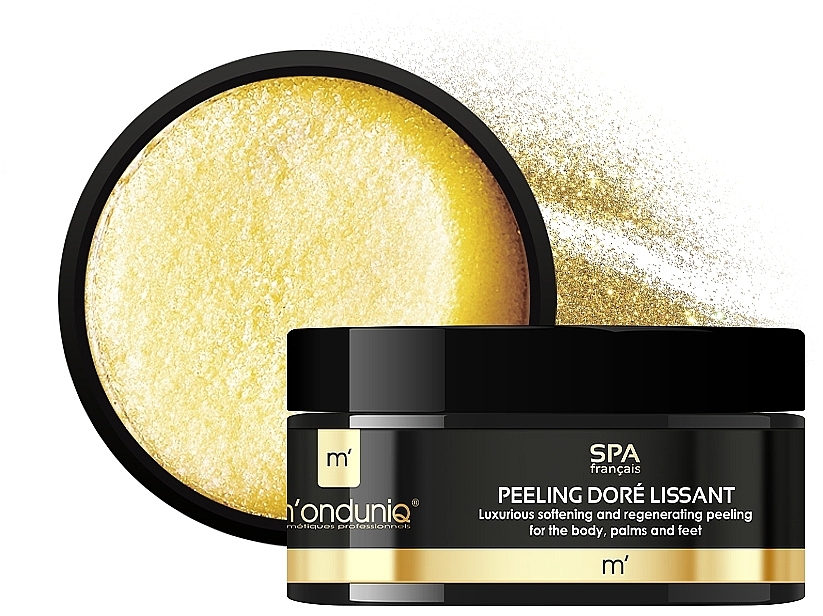 Розкішний регенерувальний скраб для тіла - M'onduniq SPA Luxury Gold & Honey Luxurious Softening And Regenerating Peeling For The Body Palms And Feet — фото N2