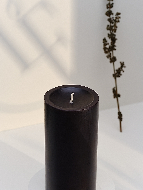 Свеча-цилиндр, диаметр 7 см, высота 15 см - Bougies La Francaise Cylindre Candle Black — фото N3