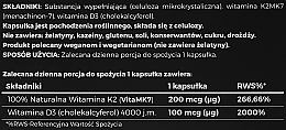 Пищевая добавка "Витамин K2 200 µg + D3 4000 j.m.", в капсулах - Laborell — фото N2