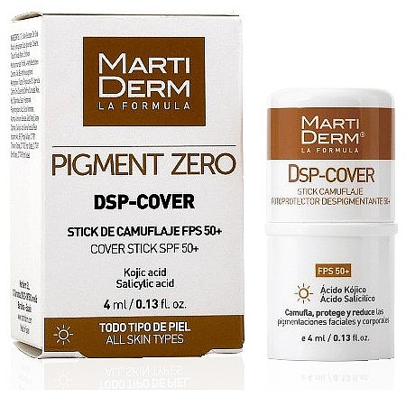 Коректор для обличчя проти пігментних плям - Martiderm Cover DSP Stick Camouflage & Protection SPF 50+ — фото N1