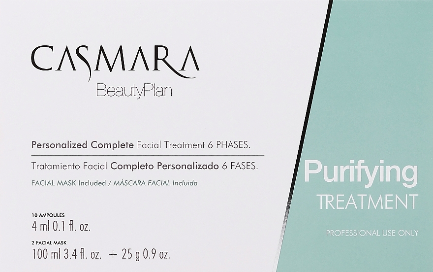 Професійний монодозний догляд - Casmara Purifying Treatment (ampoules/10x4ml + mask/2x100ml + 2x25g) — фото N1