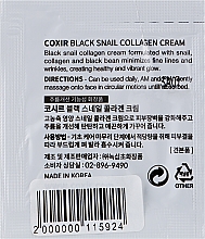 Антивозрастной питательный крем для лица - Coxir Black Snail Collagen Cream Anti-Wrinkle And Nourish (пробник) — фото N2