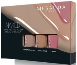 Духи, Парфюмерия, косметика Набор лаков для ногтей - Mesauda Milano Naked Shine Flex Nail Polish Smalto Shine Flex